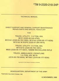 *TM 9-2320-218-34P (1988)<font color=red><b>*</b></font>