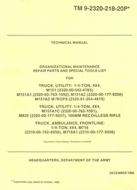 TM 9-2320-218-20P* (1988)<font color=red><b>*</b></font>