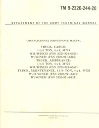 TM 9-2320-244-20 (1971)<font color=red><b>*</b></font>
