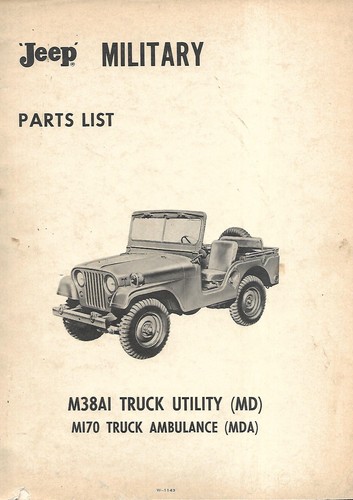 M38A1/M170/MD MILITARY JEEP MANUALS - - Original Reproductions LLC